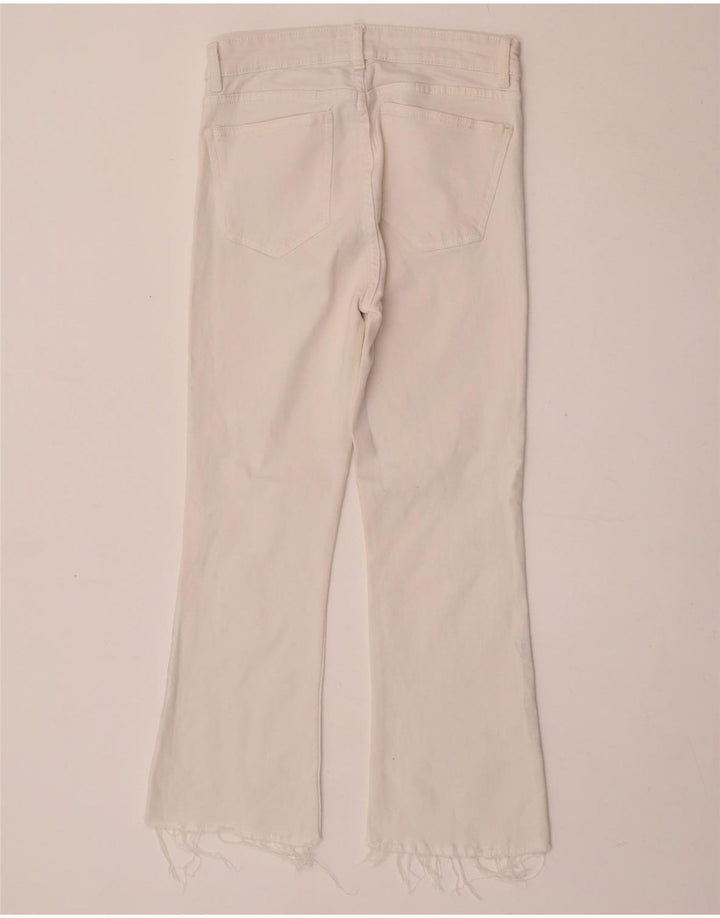 Zara Jean court bootcut pour femme EU 40 Medium W30 L25 Blanc