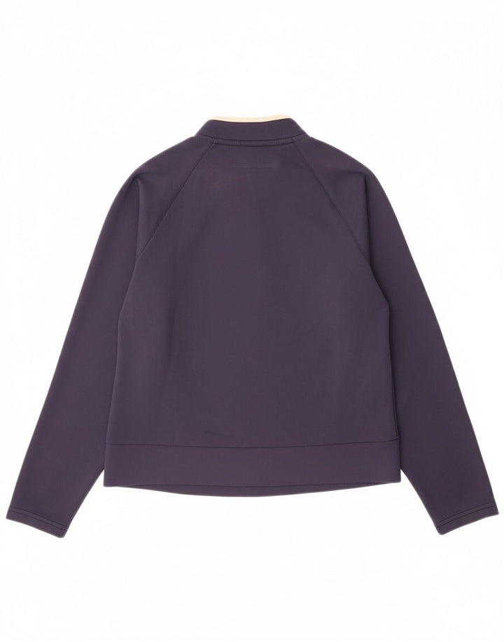 ASICS Womens Full Tracksuit UK 14 Medium  Navy Blue Colourblock Polyamide