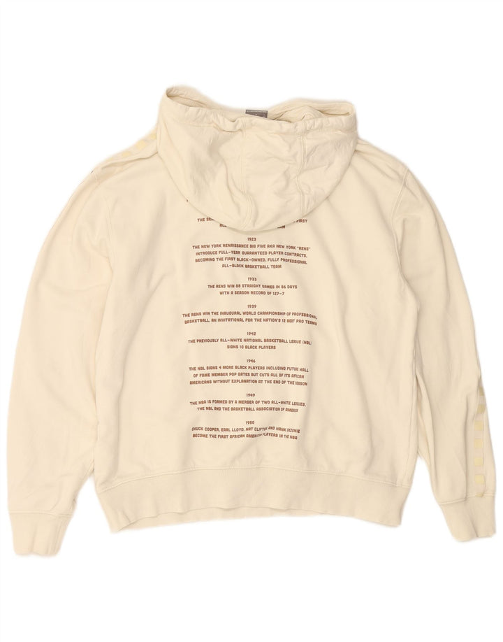 PUMA Pull à Capuche Fives Graphic Homme Noir Coton Blanc Cassé Moyen