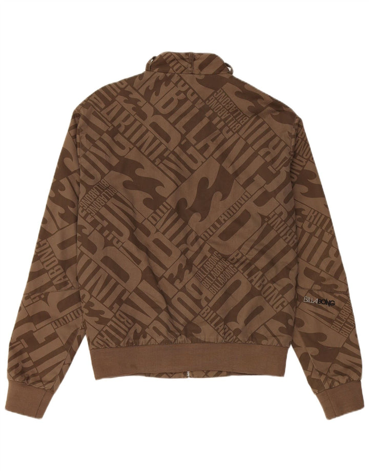 BILLABONG Veste Bomber Graphique Homme UK 36 Petit Marron Polyester