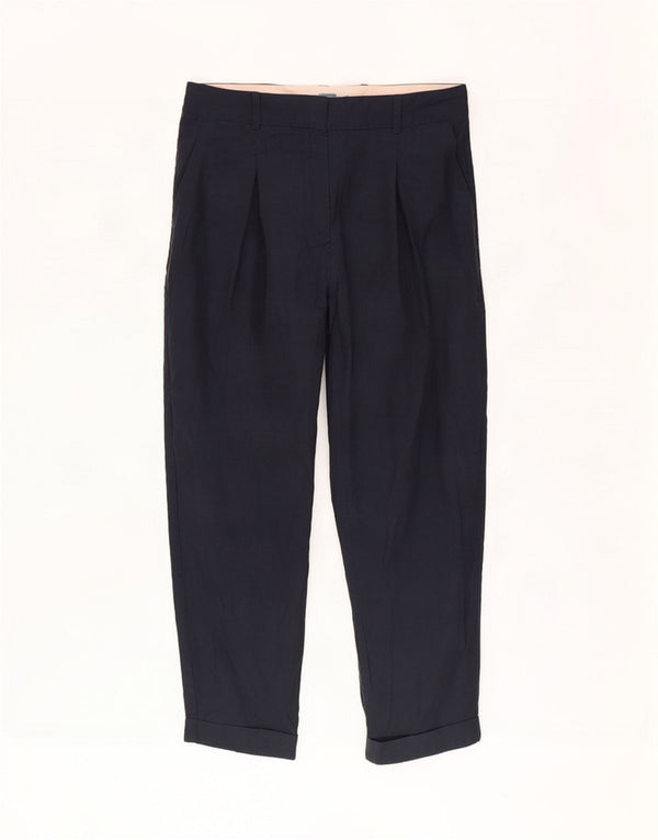 Cos Pantalon court pour femme EU 36 Small W30 L23 Bleu marine Cupro
