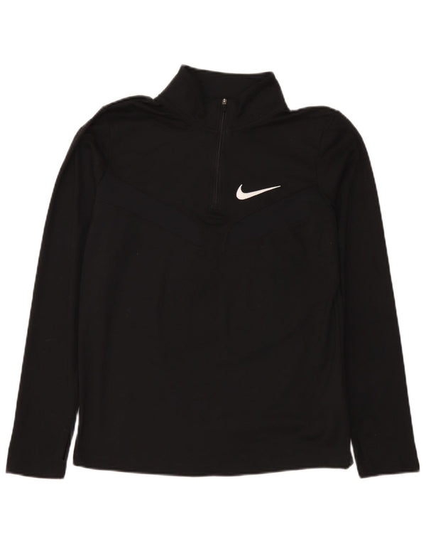 Nike Haut de survêtement Dri Fit Zip Neck pour garçon 13-14 ans XL Noir