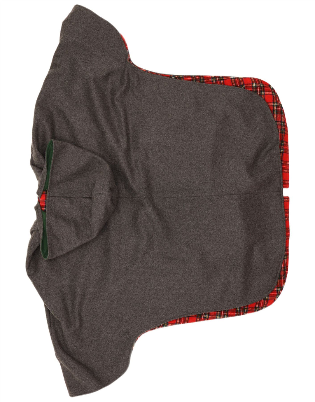 manteau poncho à capuche vintage femme taille unique gris