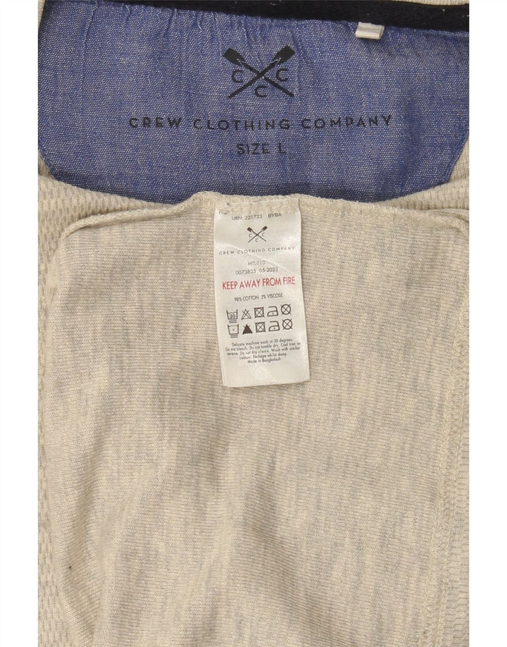 Crew Clothing T-Shirt Homme Haut Large Gris Coton