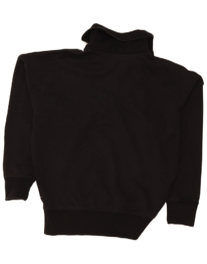 Adidas Sweat-shirt surdimensionné à col zippé pour femme UK 8 Petit Noir
