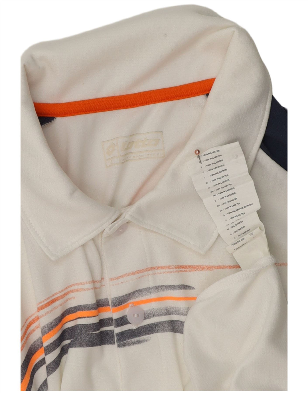 Lotto Polo Graphique Homme Grand Blanc Colorblock Polyester