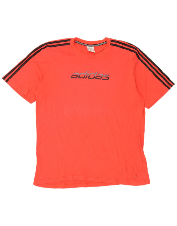 Adidas Mens Graphic T-Shirt Top XL Rouge Coton