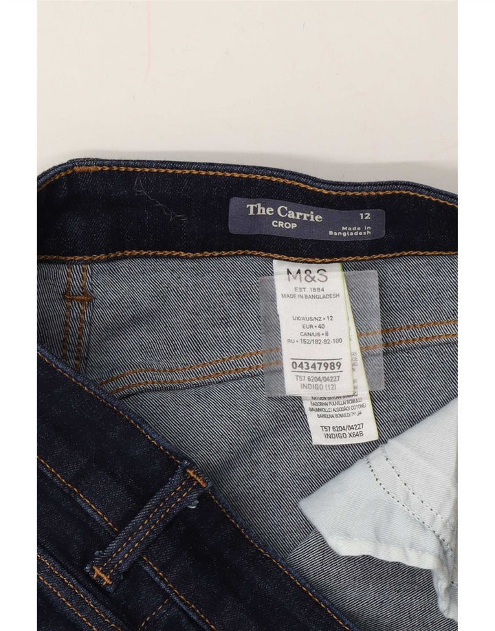 Marks & Spencer Jean court pour femme UK 12 Medium W28 L21 Bleu marine