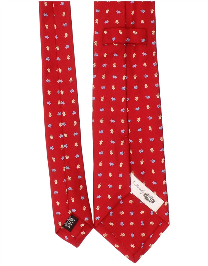 E.Marinella Cravate Homme Taille Unique Rouge Floral Soie