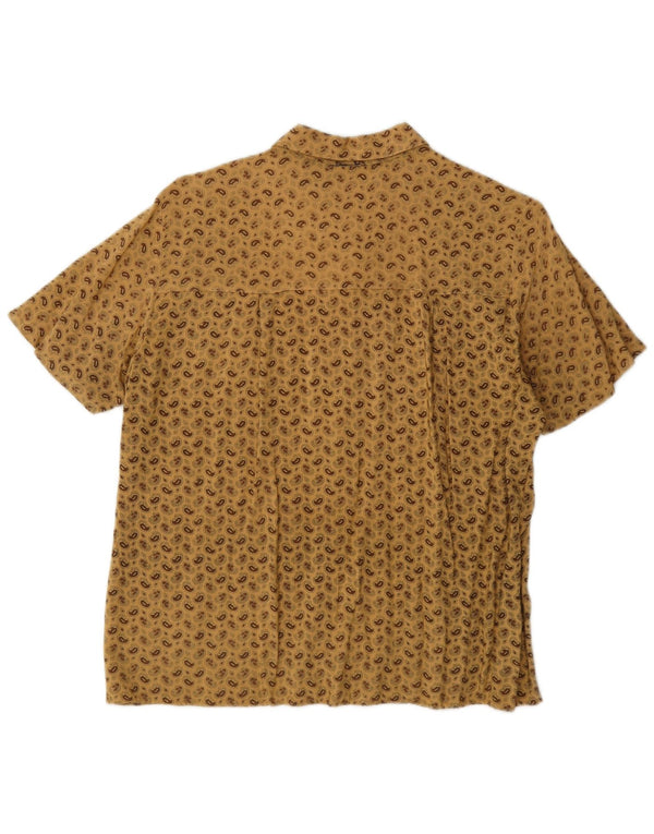 Chemise à manches courtes Vintage pour hommes, motif cachemire Beige moyen