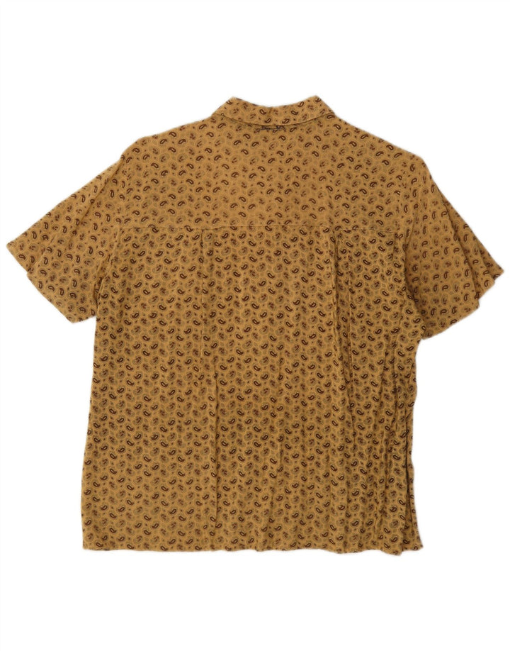 Chemise à manches courtes Vintage pour hommes, motif cachemire Beige moyen