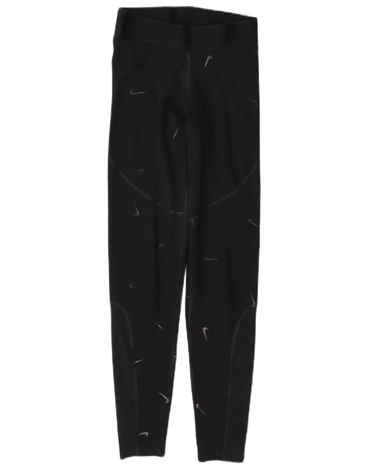 Nike Legging graphique pour femme UK 10 Petit Noir Polyester