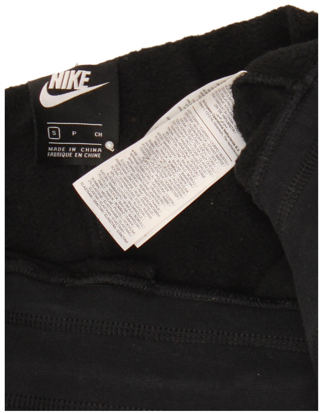 NIKE Pantalon de survêtement graphique pour femme Joggers UK 10 Small Black Cotton