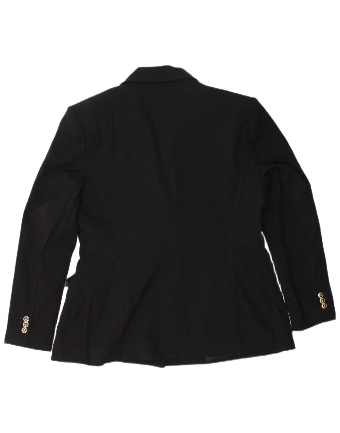 ZARA Femme Blazer Croisé Veste UK 18 XL Noir Polyester