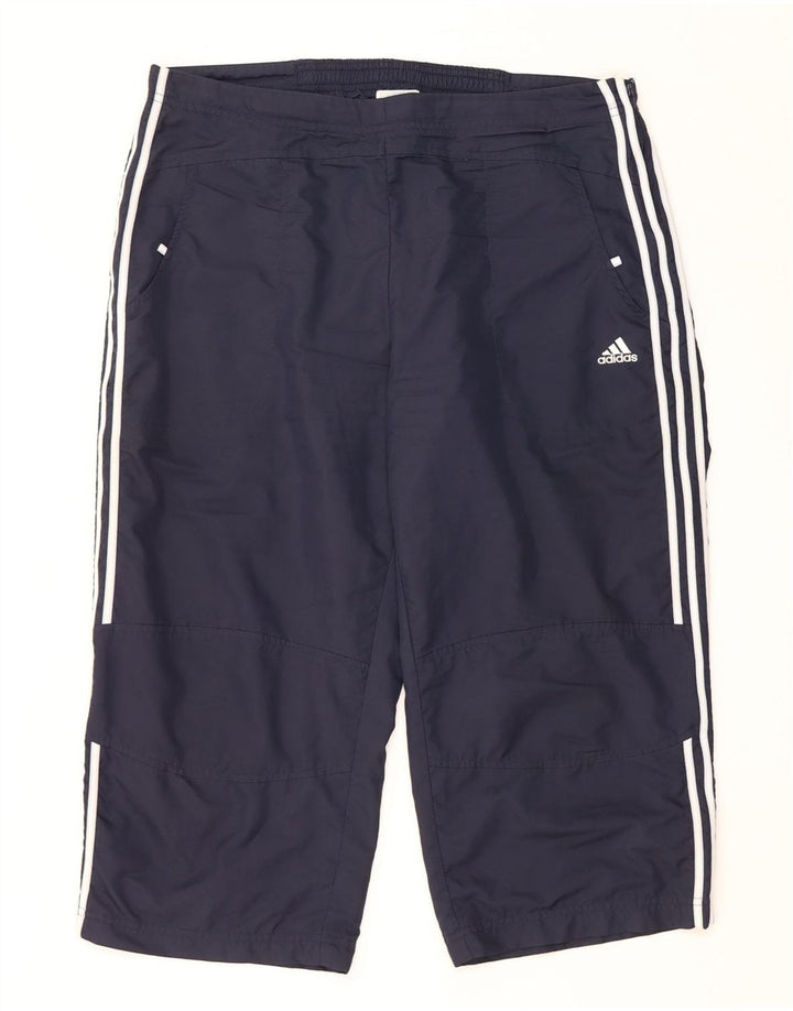 ADIDAS Pantalon de survêtement Capri pour femme UK 16 Large Bleu Marine Polyester