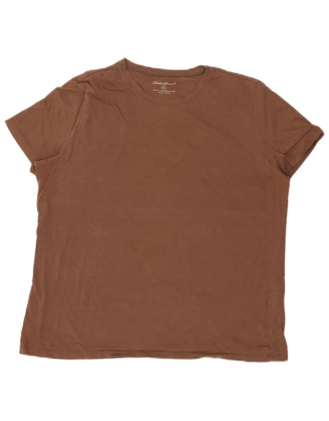 EDDIE BAUER T-Shirt Homme Top XL Marron Coton