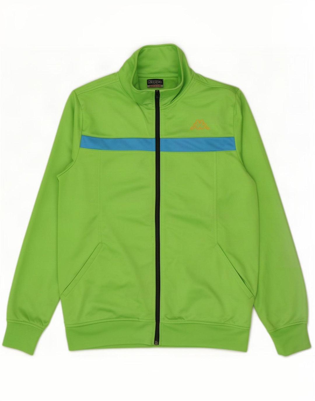 Kappa Veste de survêtement pour homme en polyester color block vert moyen