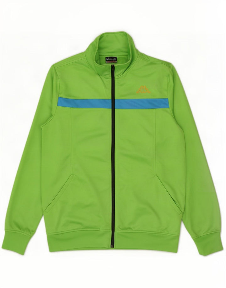 Kappa Veste de survêtement pour homme en polyester color block vert moyen