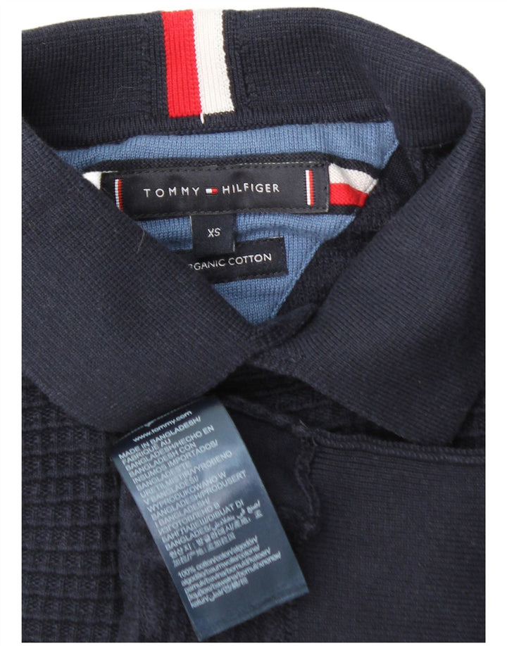 TOMMY HILFIGER Pull à manches courtes et col polo pour homme XS Bleu marine