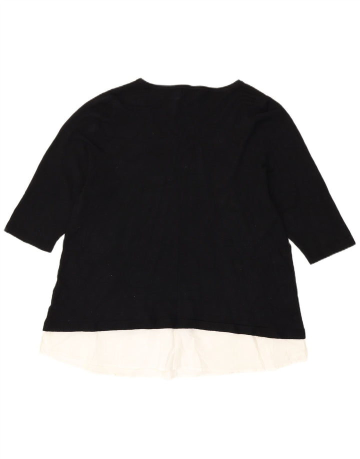 Marks & Spencer Haut chemisier autographe pour femme UK 44 Noir moyen colour block