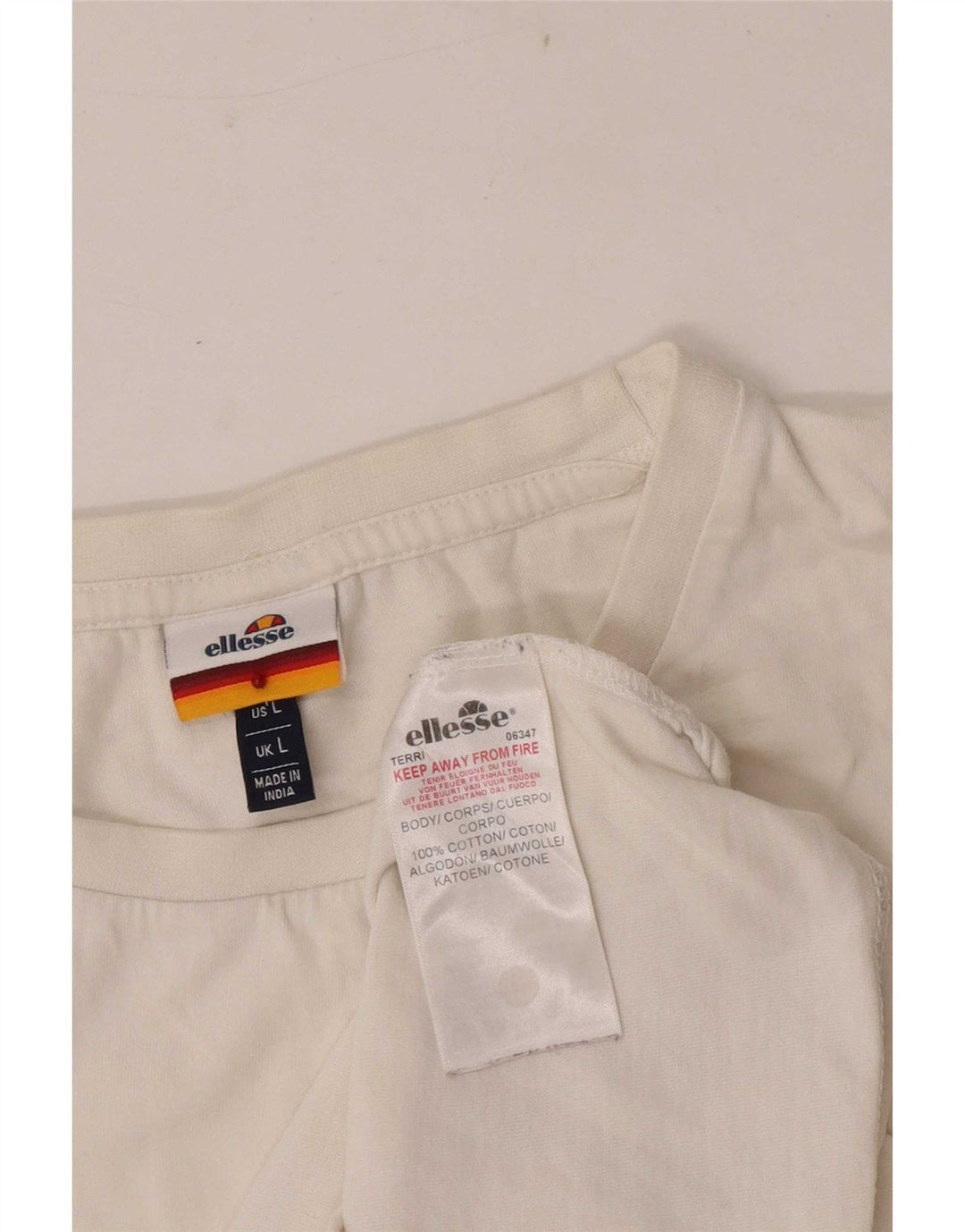 Ellesse Débardeur Graphique Homme Large Blanc Coton