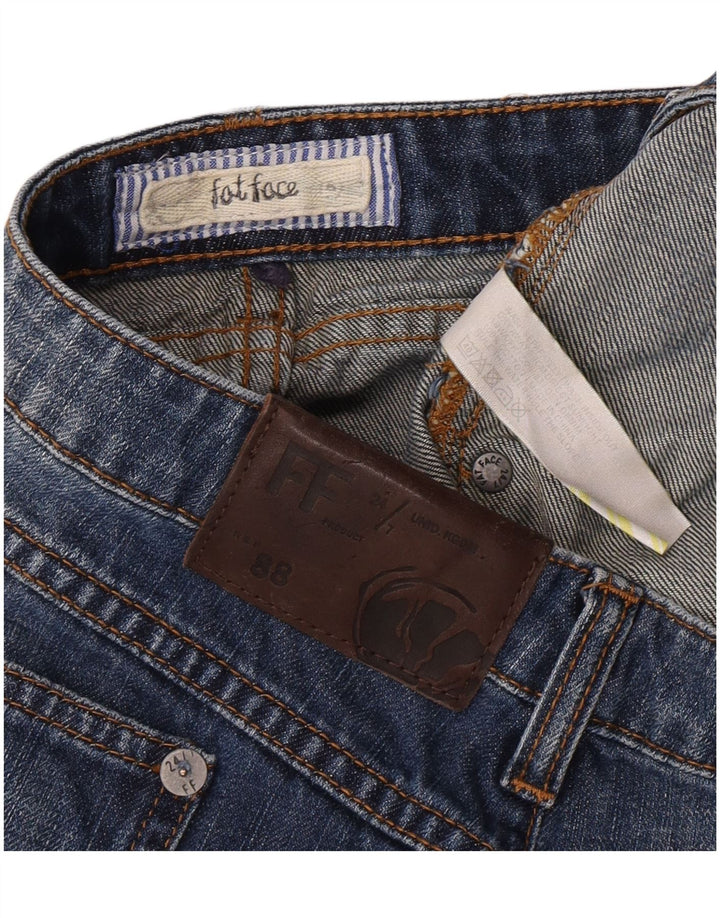 Fat Face Mini Jupe Cargo en Jean Femme W36 XL Bleu Coton