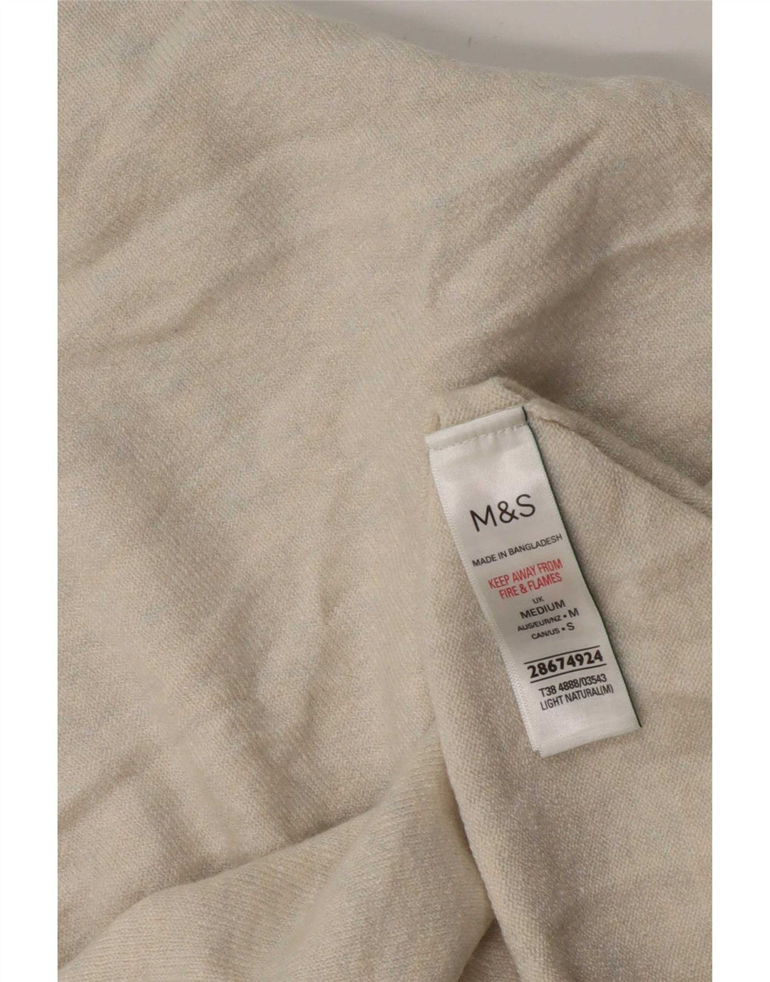 Marks & Spencer Sweat-shirt à manches courtes pour femme Beige moyen UK 14