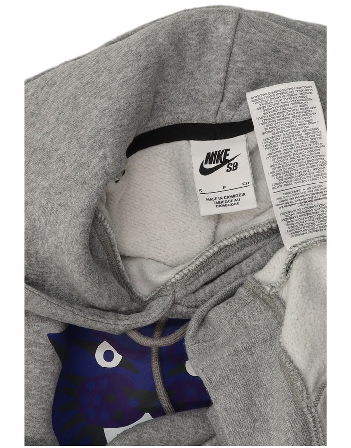 NIKE Pull à capuche graphique pour homme Petit coton gris
