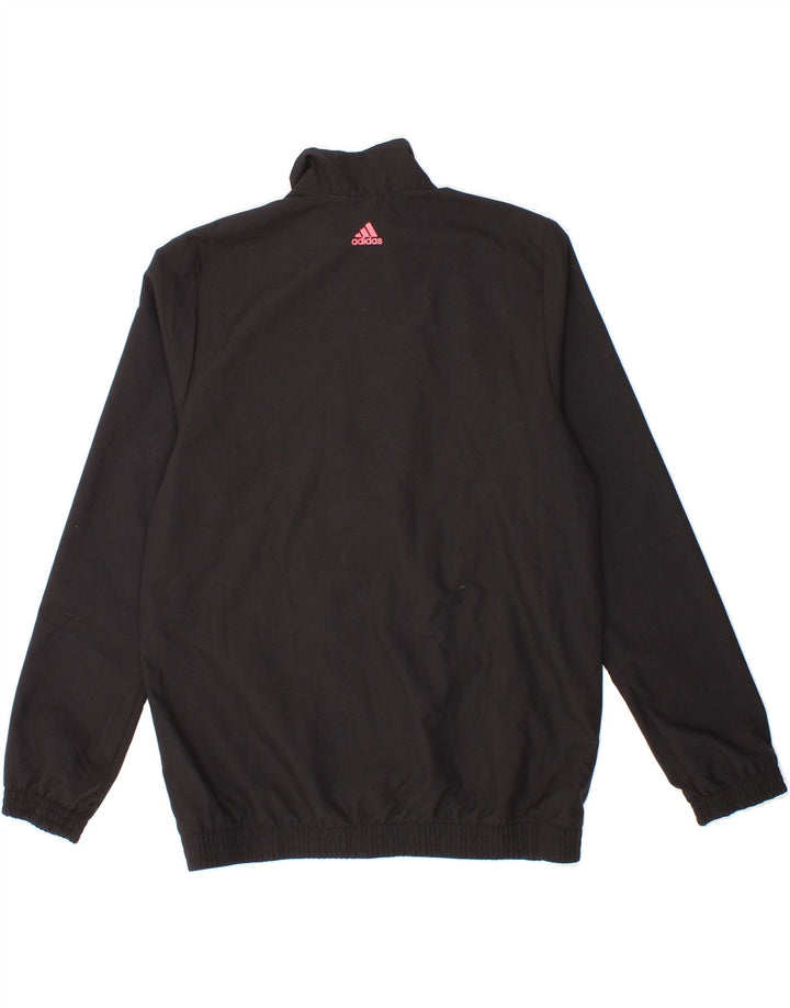 ADIDAS Boys Graphic Tracksuit Top Jacket 15-16 Years Black Polyester Vintage Adidas and Second-Hand Adidas from Messina Hembry 