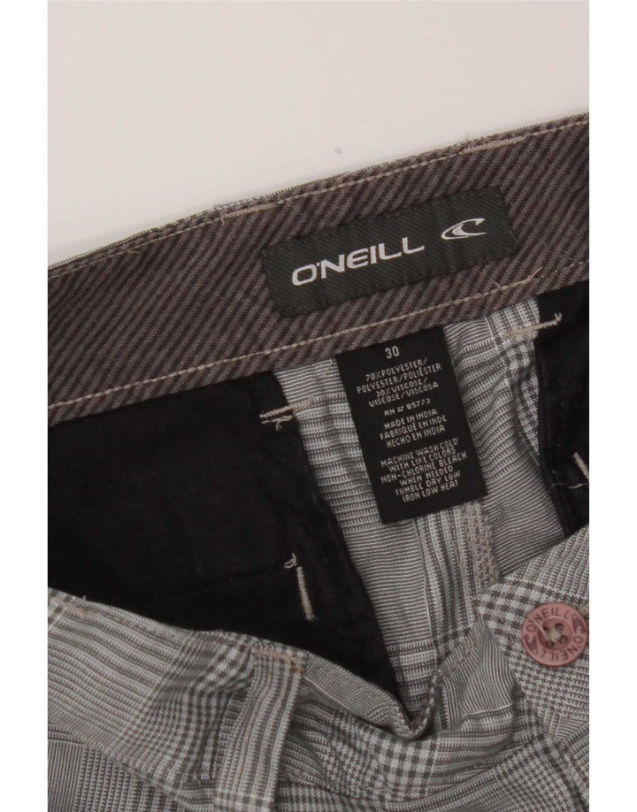 O'Neill Short Chino Femme W30 Gris Moyen Carreaux Polyester