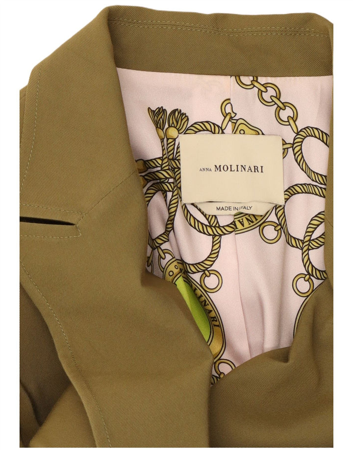 Anna Molinari Veste blazer double boutonnage pour femme UK 10 Small Kaki