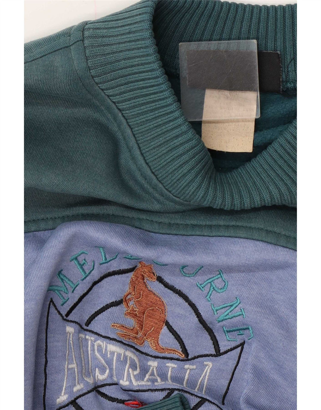 vintage Mens Graphic Sweatshirt Jumper XL Vert Colourblock Polyester