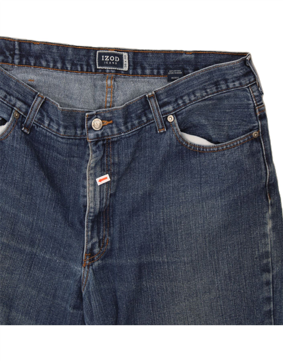 IZOD Mens Straight Jeans W38 L30 Blue Cotton Vintage Izod and Second-Hand Izod from Messina Hembry 