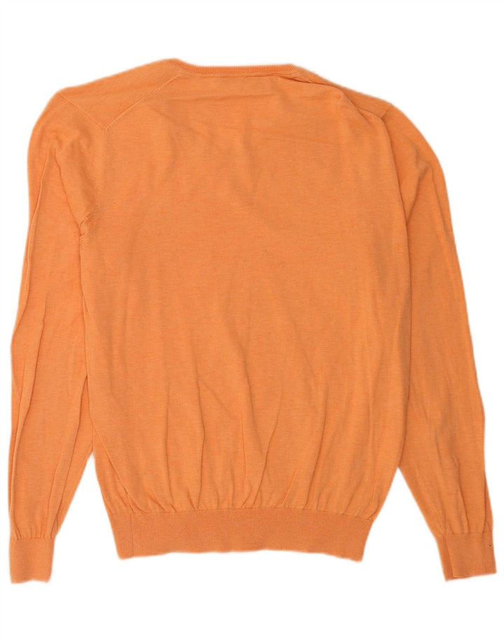 Massimo Dutti Pull col V pour homme Orange Taille L