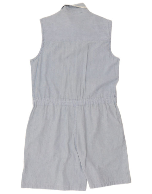 vintage Femme Combishort sans manches UK 16 Grand Bleu