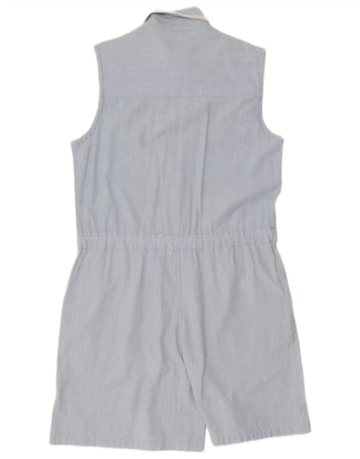 vintage Femme Combishort sans manches UK 16 Grand Bleu