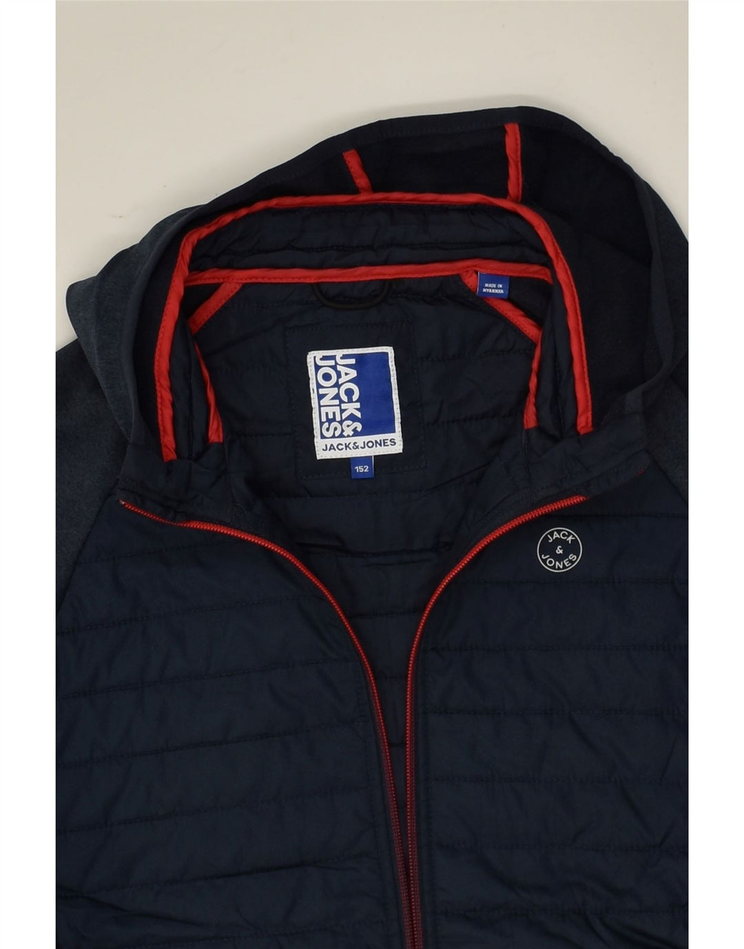 JACK & JONES Boys Zip Hoodie Sweater 11-12 Years Navy Blue | Vintage Jack & Jones | Thrift | Second-Hand Jack & Jones | Used Clothing | Messina Hembry 