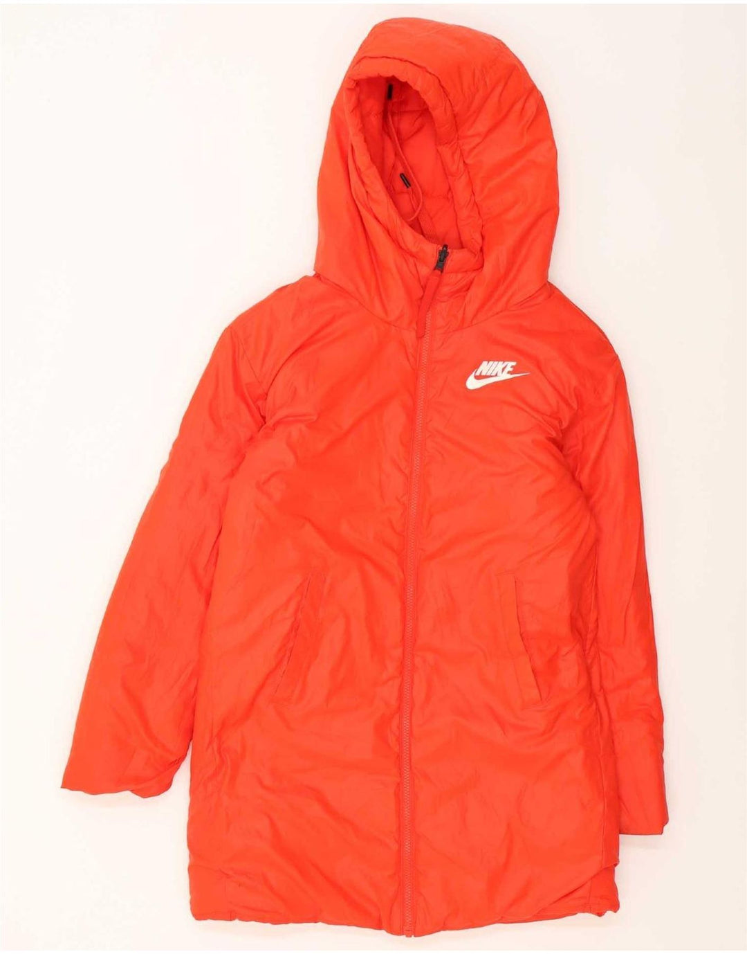 Nike Manteau matelassé réversible surdimensionné pour femme UK 10 Petit Orange
