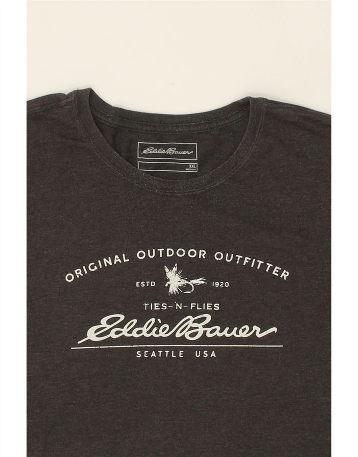 EDDIE BAUER T-Shirt Graphique Homme Top 2XL Gris