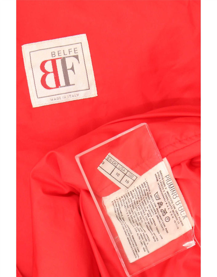 Belfe & Veste matelassée surdimensionnée pour femme UK 16 Large Rouge