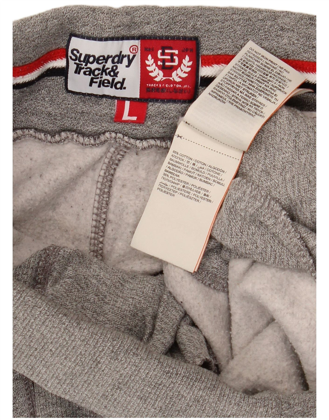 Superdry Pantalon de survêtement pour femme Joggers UK 16 Large Gris Coton