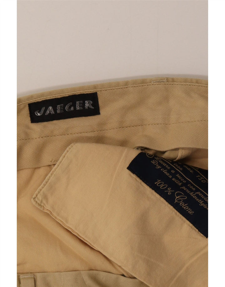 JAEGER Pantalon de Costume Fuselé Homme W42 L33 Coton Beige