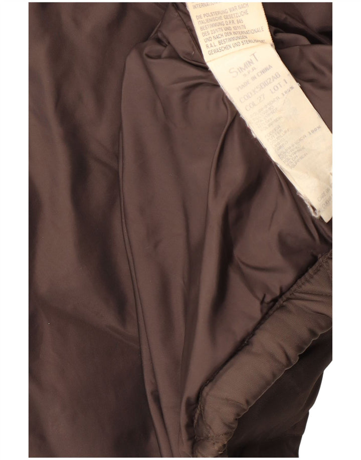 Armani Jeans Veste matelassée rembourrée pour femme UK 14 Large Marron Polyamide