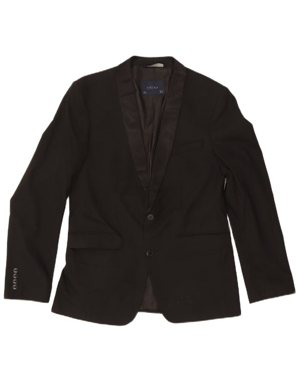 Zara Veste blazer à 2 boutons pour homme EU 50 Noir moyen