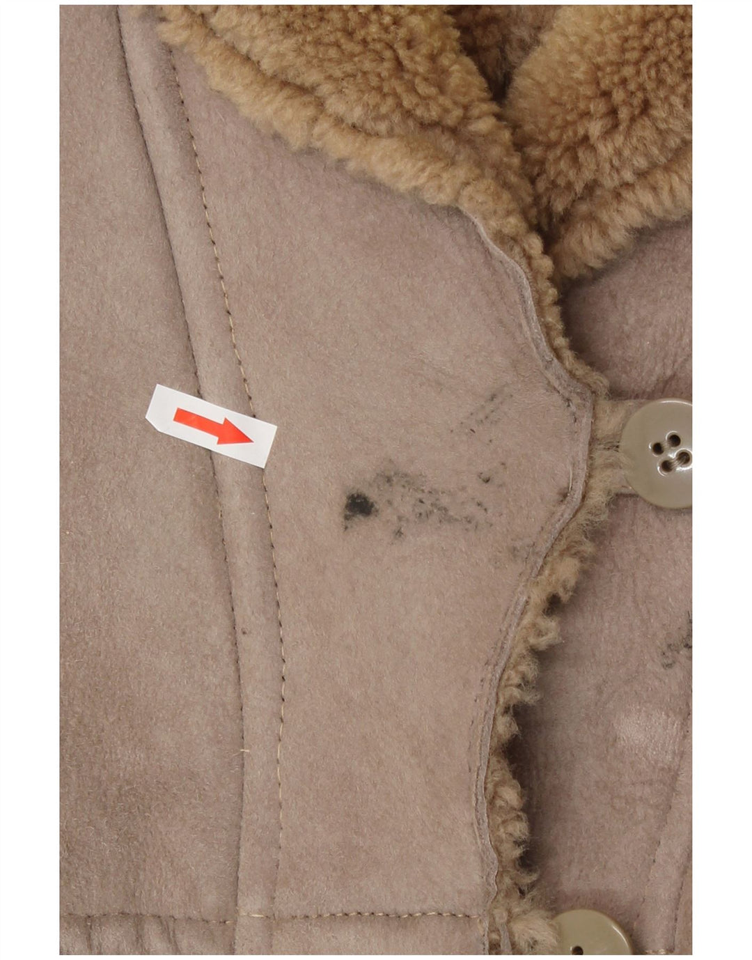 manteau en peau de mouton femme vintage IT 42 peau de mouton beige moyen