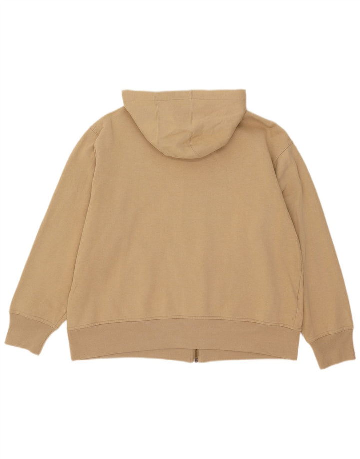 CAT Pull à capuche zippé pour homme en coton beige moyen