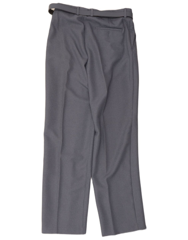Pantalon de costume droit femme vintage W34 L30 Gris Polyester