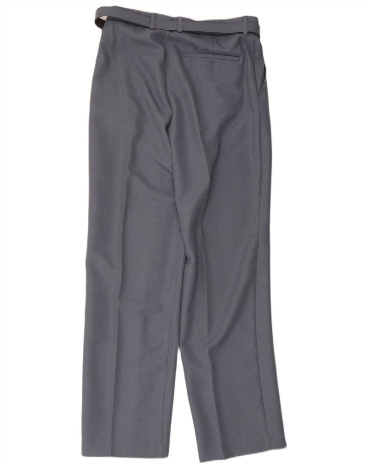 Pantalon de costume droit femme vintage W34 L30 Gris Polyester