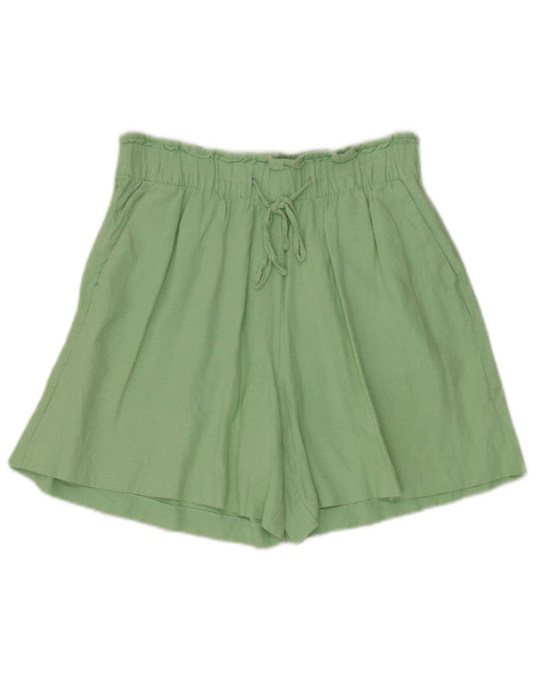 Marks & Spencer Short décontracté taille haute pour femme UK 10 Small W28 Vert Lin