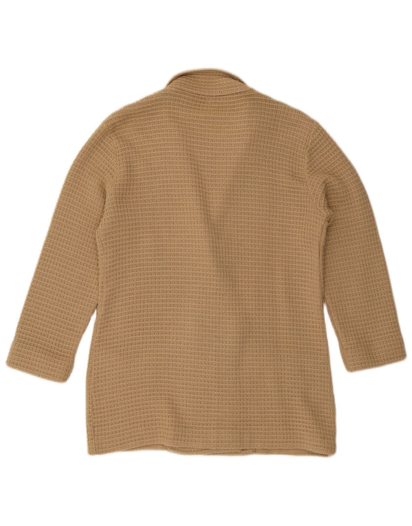 vintage Femme Double Breasted Cardigan Pull IT 50 XL Beige